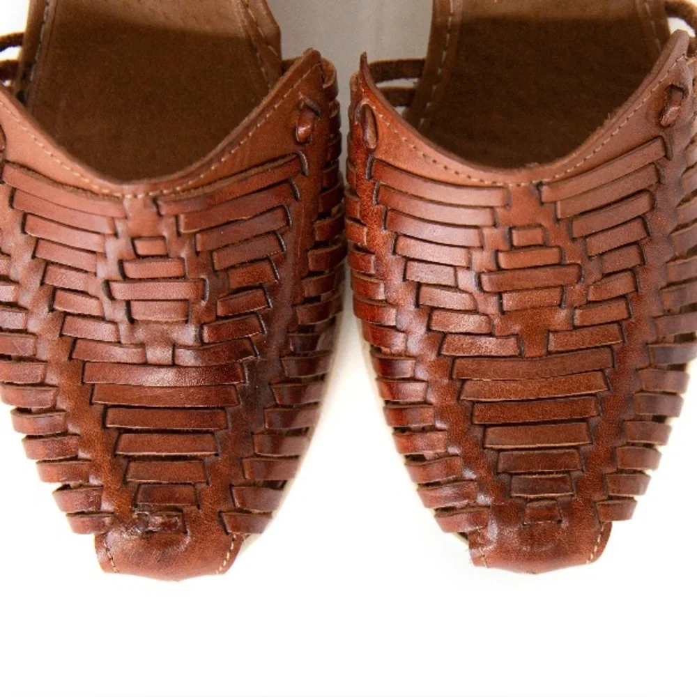 MAYA HUARACHES HANDMADE WEDGE SANDALS - Picture 3 of 7